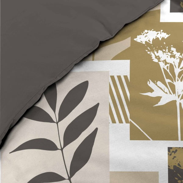 Balta/brūna divguļamā kokvilnas gultas veļa 240x220 cm Utopia – douceur d'intérieur-image-3