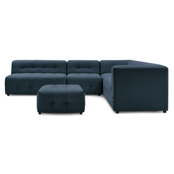 Tumši zils stūra dīvāns (labais stūris) Kleber – Bobochic Paris
