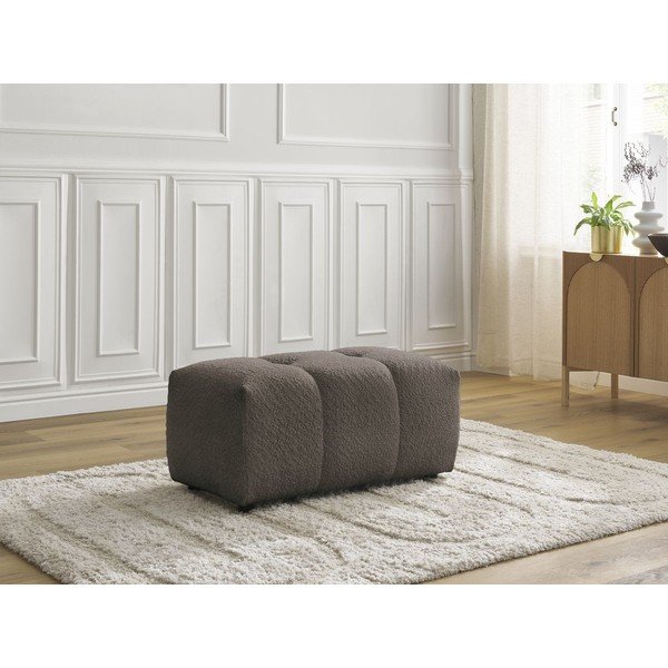 Brūns kāju soliņš no buklē auduma Roxelane – Bobochic Paris-image-1