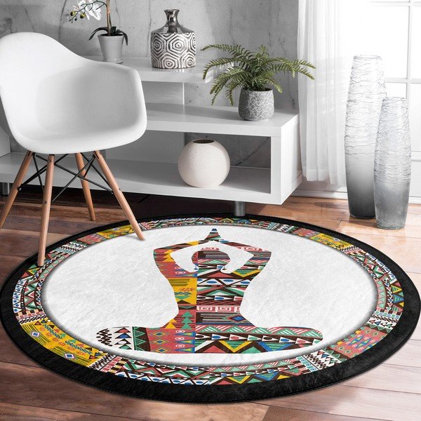 Mazgājams robotu putekļu sūcējiem piemērots apaļš paklājs ø 80 cm Comfort – Mila Home-image-3