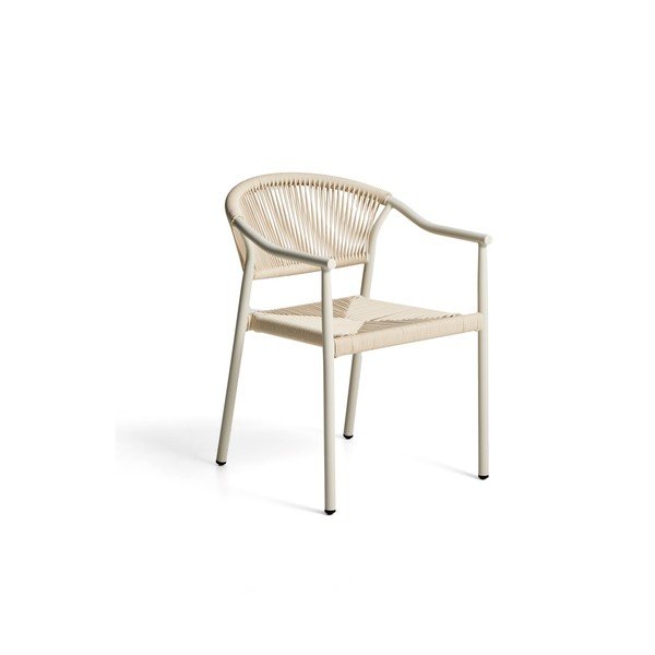 Krēmkrāsas rotangpalmas dārza krēsls Livadia – Kave Home
