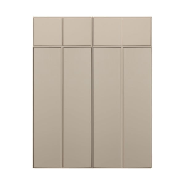 Krēmkrāsas priedes masīvkoka moduļu drēbju skapis 200x250 cm Daily – vtwonen