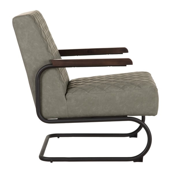 Haki atpūtas krēsls no ādas imitācijas – Ixia-image-3