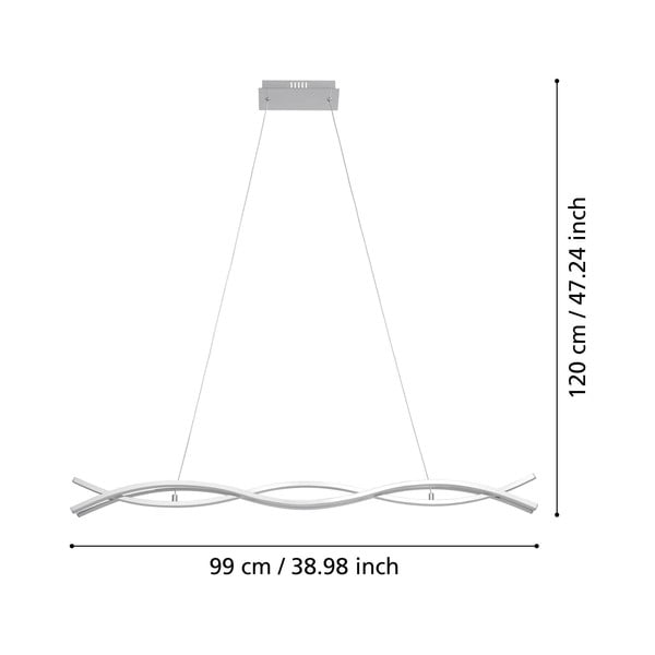Sudraba krāsas LED piekaramā lampa LASANA 2 – EGLO-image-2