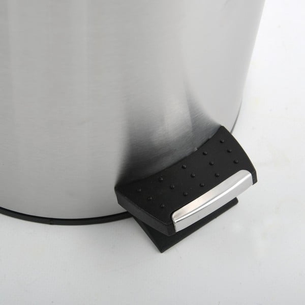 Matētas sudraba krāsas tērauda atkritumu tvertne ar pedāli 5 l   Adonis – Spirella-image-4