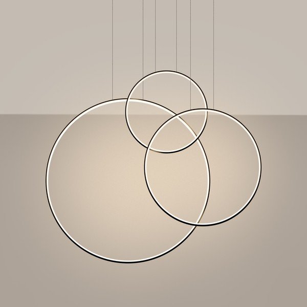 Melna alumīnija LED piekaramā lampa RIO – Thoro-image-1