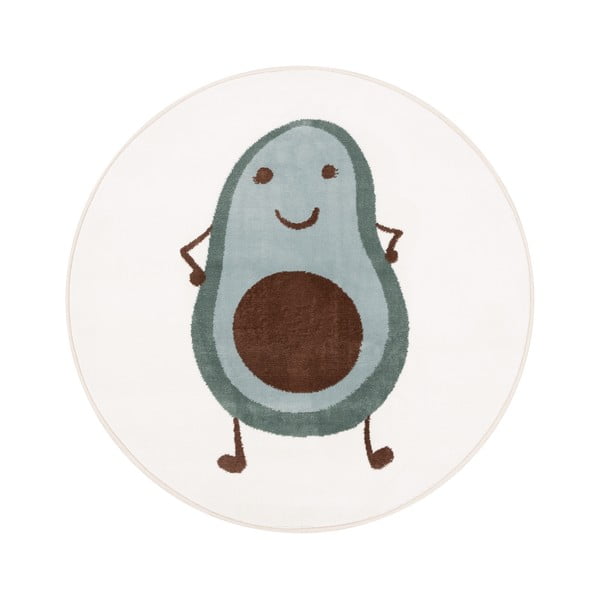 Piparmētru zaļš/ziloņkaula krāsas bērnu paklājs ø120 cm Avocado Mint – FD