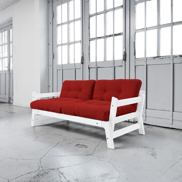 Dīvāns gulta Karup Step White/Red