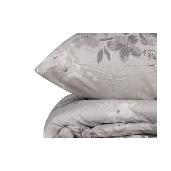 Pelēka vienguļamā gultas veļa no ranforce kokvilnas 140x200 cm Elena – Mijolnir-image-2