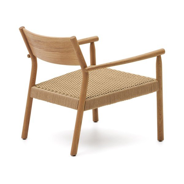 Gaiša dabīga toņa austs atpūtas krēsls Yalia – Kave Home-image-4