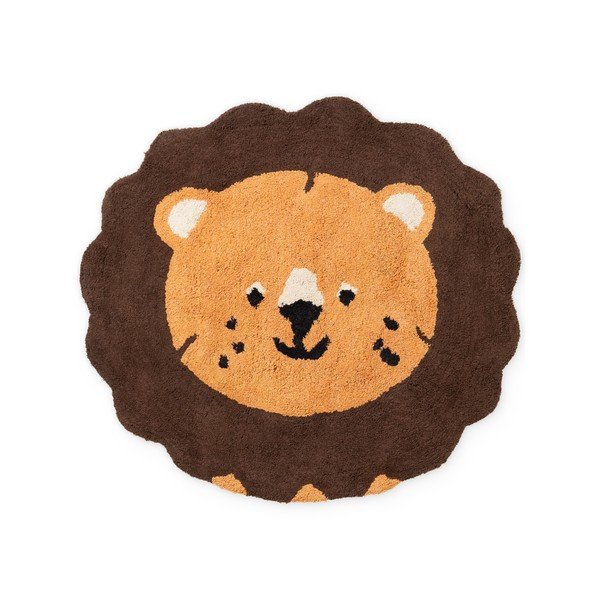 Oranžs/brūns mazgājams/ar rokām darināts kokvilnas bērnu paklājs 112x120 cm Snuggle Lea – Hanse Home