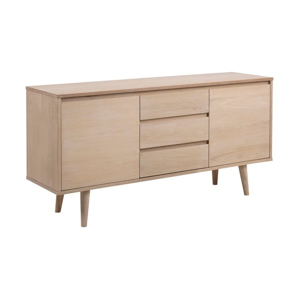 Dabīga toņa zema kumode ar ozolkoka imitāciju 150x75 cm Nagano – Actona-image-2