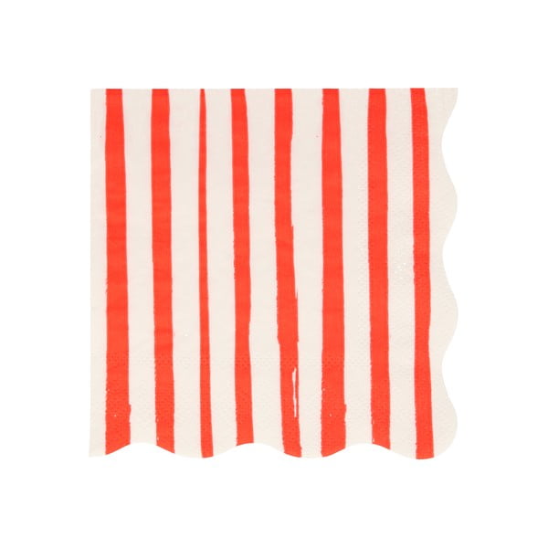 Papīra salvetes (16 gab.) Red Stripe – Meri Meri