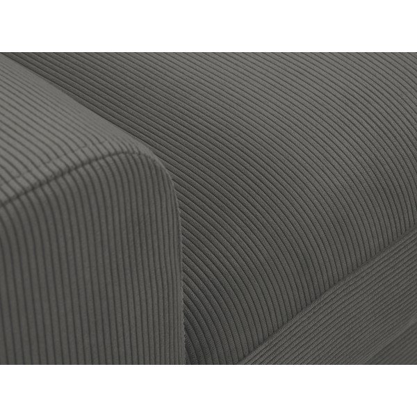 Tumši pelēks stūra velveta dīvāns Kooko Home Jazz, labais stūris-image-1