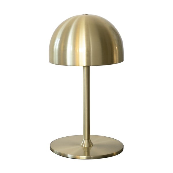 Misiņa krāsas LED galda lampa ar tālvadību un metāla abažūru (augstums 22 cm) Tim – Sirius