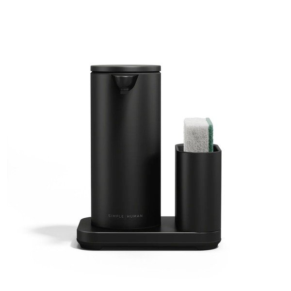 Matēti melns metāla automātisks mazgāšanas līdzekļu turētājs – simplehuman-image-4