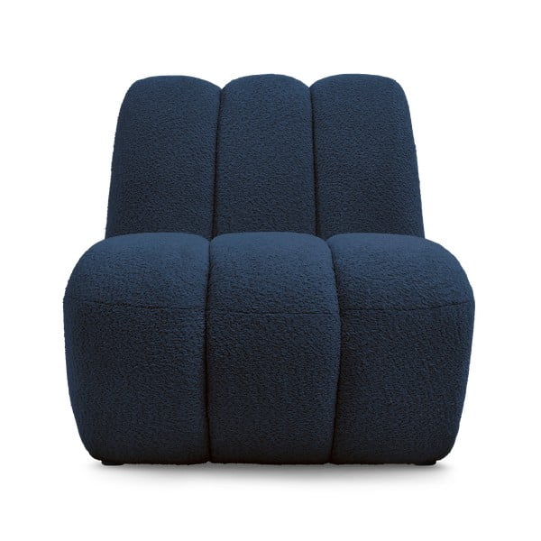 Tumši zils atpūtas krēsls no buklē auduma Janissaire – Bobochic Paris-image-3