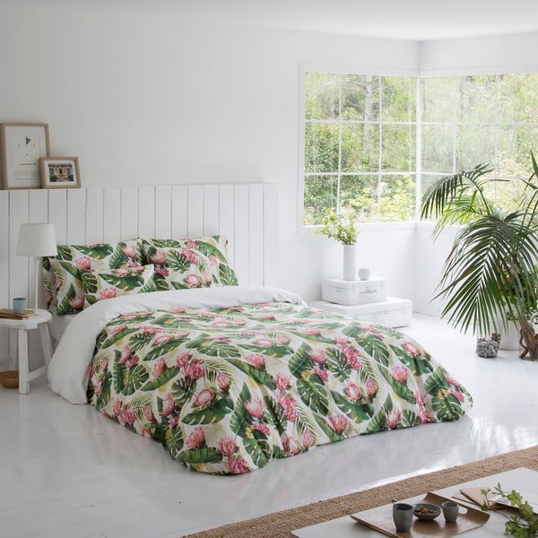Kokvilnas gultasveļa Marghett Protea, 220 x 220 cm-image-3