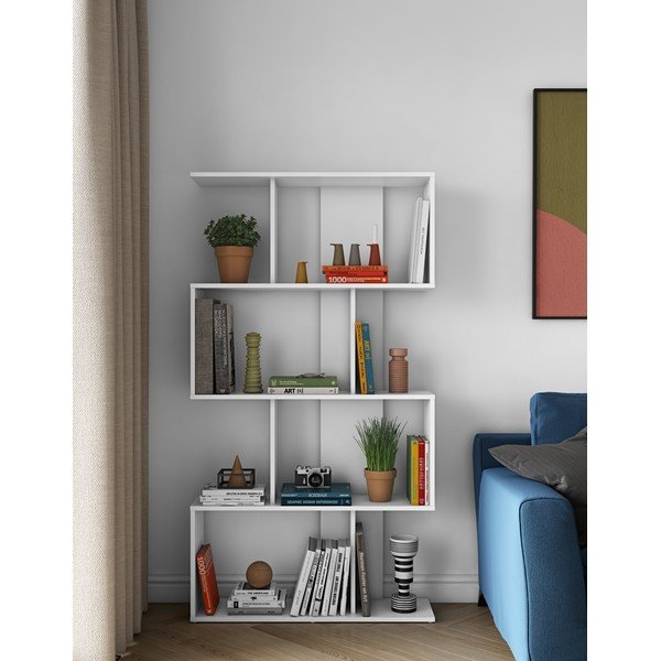 Balts grāmatu plaukts 89x165 cm Sigma - TemaHome -image-1