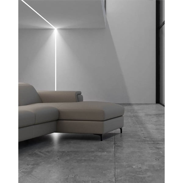 Gaiši brūns ādas stūra dīvāns (labais stūris) Brito – MESONICA-image-4