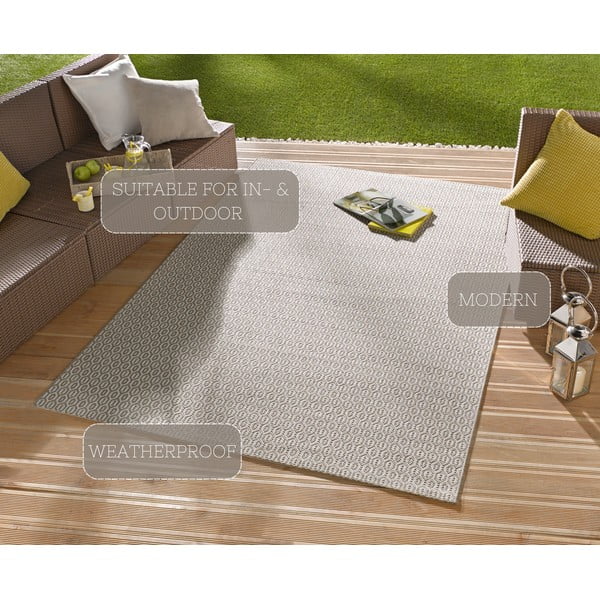 Pelēks āra paklājs NORTHRUGS Coin, 160 x 230 cm-image-3