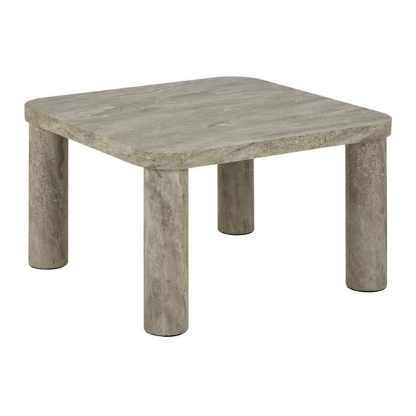 Gaiši pelēks žurnālgaldiņš ar marmora imitāciju 60x60 cm Solano – Actona