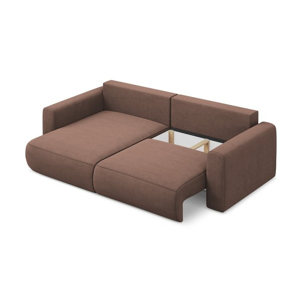 Rozā salokāms/ar uzglabāšanas vietu stūra dīvāns (ar kreiso stūri/ar zvilni) Kapua – Makamii-image-3