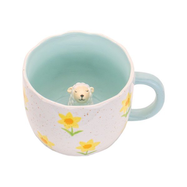 Zila/krēmkrāsas porcelāna krūze 350 ml Surprise Sheep – Sass & Belle-image-4