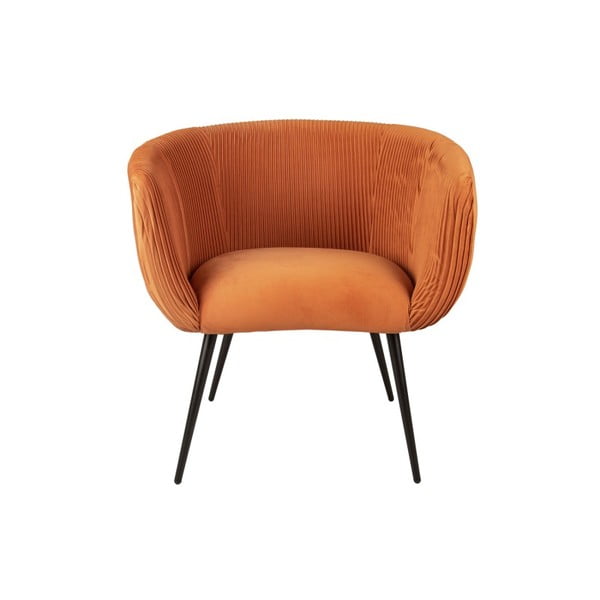 Oranžs ēdamistabas krēsls ar samta apdari Majestic – Leitmotiv