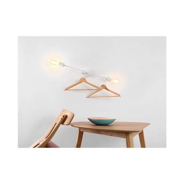 Balta sienas lampa 2 spuldzēm Custom Form Twigo, platums 60 cm-image-3