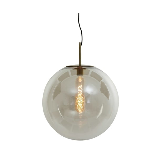 Bronzas krāsas piekaramā lampa ar stikla abažūru ø 48 cm Medina – Light & Living-image-2