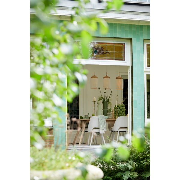 Dabīga toņa piekaramā lampa ar auduma abažūru Dania – Light & Living-image-3