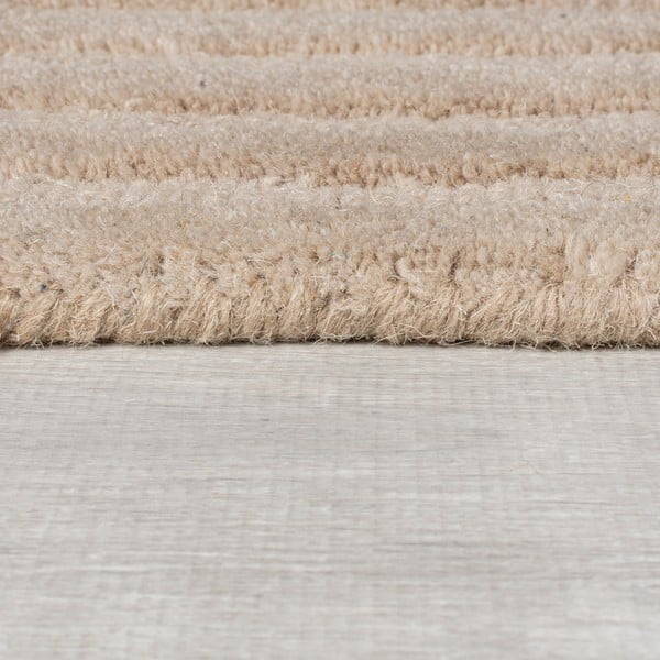 Bēšs ar rokām darināts vilnas paklājs 120x170 cm Zen Rectangles – Flair Rugs-image-4