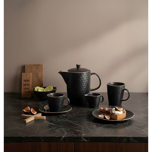 Melna kapučīno keramikas tasīte 250 ml Tea Time – Orion-image-1