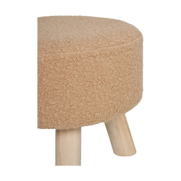 Bēšs kāju soliņš no buklē auduma Aberdeen – House Nordic-image-2