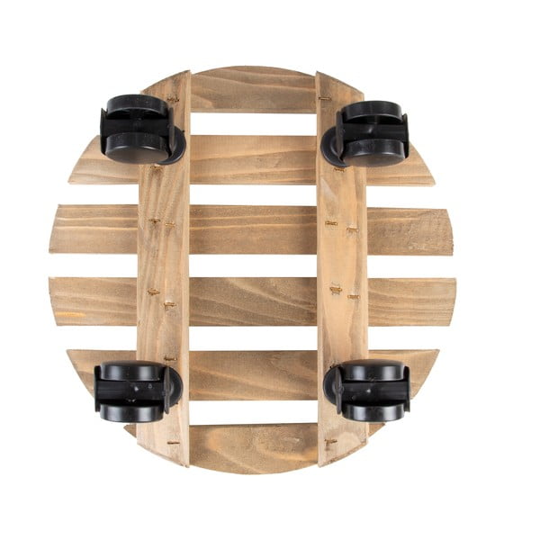 Koka pārvietojams puķu podu statīvs ø 29 cm (augstums 8 cm) Indoor & Outdoor – Esschert Design-image-2