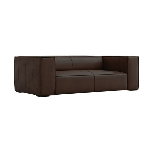 Tumši brūns ādas dīvāns 212 cm Madame – Windsor & Co Sofas-image-2