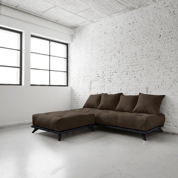 Dīvāns Senza Black/Choco Brown-image-3
