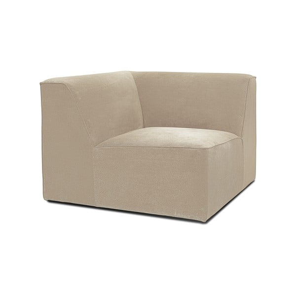 Bēšs velveta dīvāna stūra modulis Scandic Sting-image-2