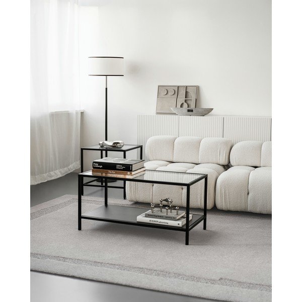 Gaiši pelēks vilnas paklājs 133x190 cm Morphic Rocca – Agnella-image-2