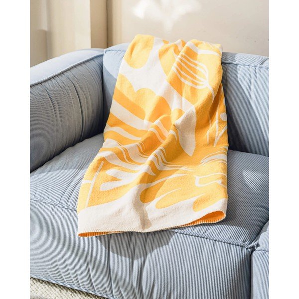 Dzeltens pleds 165x200 cm Lino – noo.ma-image-2