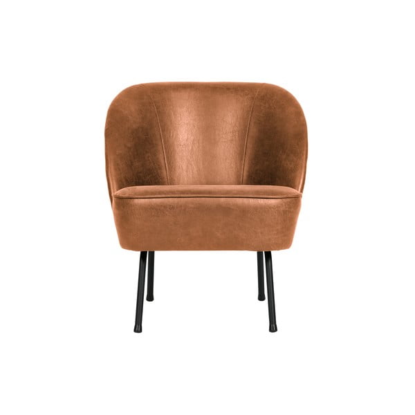 Konjaka brūns atpūtas krēsls no pārstrādātas ādas BePureHome Vogue
