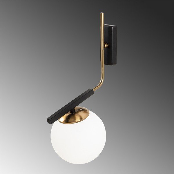 Melna metāla sienas lampa Opviq lights Olympia-image-1