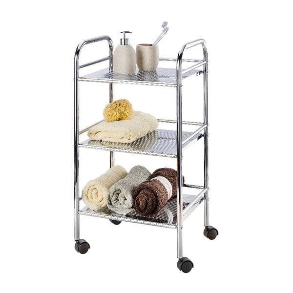 Metāla pārvietojams plaukts sudraba krāsā 41x75 cm – Wenko-image-2