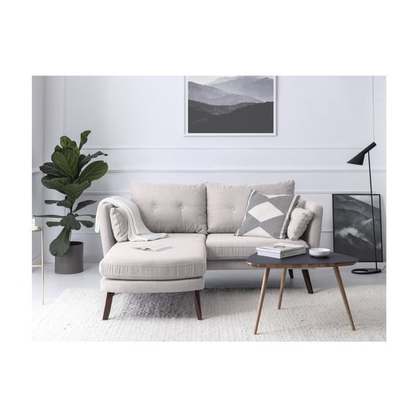 Krēmkrāsas un balts trīsvietīgs dīvāns Mazzini Sofas Elena, ar atpūtas krēslu kreisajā stūrī-image-3