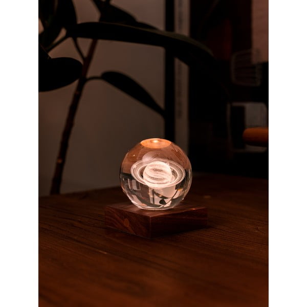 Tumši brūns gaismas dekors ar USB Amber – Gingko-image-3