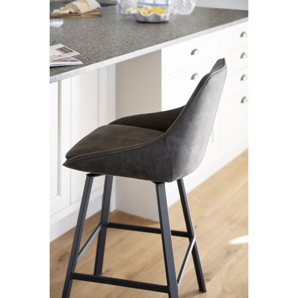 Pelēki bāra krēsli (2 gab.) (sēdekļa augstums 65 cm) Alison – Rowico-image-2