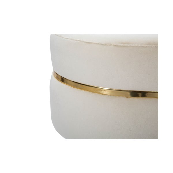 Krēmkrāsas samta kāju soliņš Paris – Mauro Ferretti-image-3