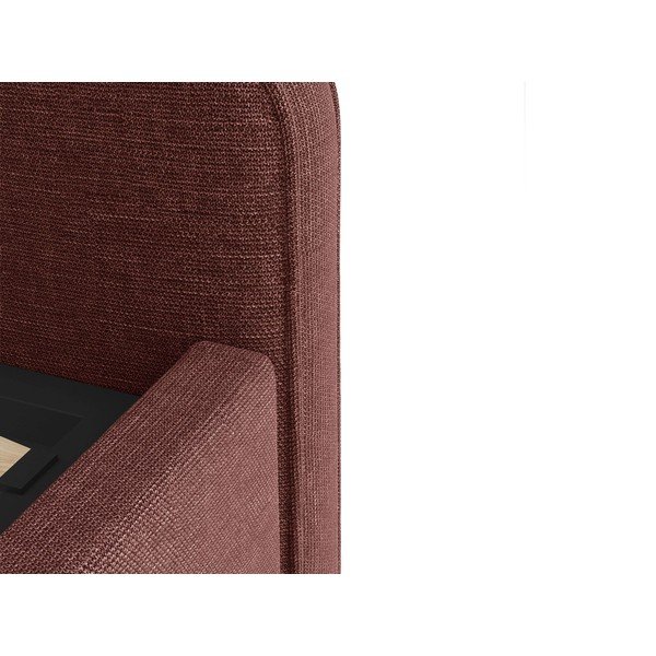 Rozā polsterēta divvietīga gulta ar redelēm 160x200 cm Eda – Micadoni -image-4