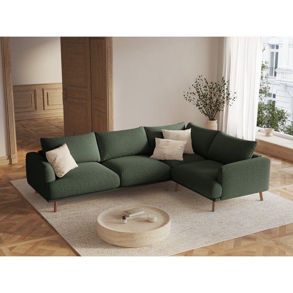 Zaļš stūra dīvāns (ar labo stūri/ar zvilni) Naomi – Micadoni -image-1